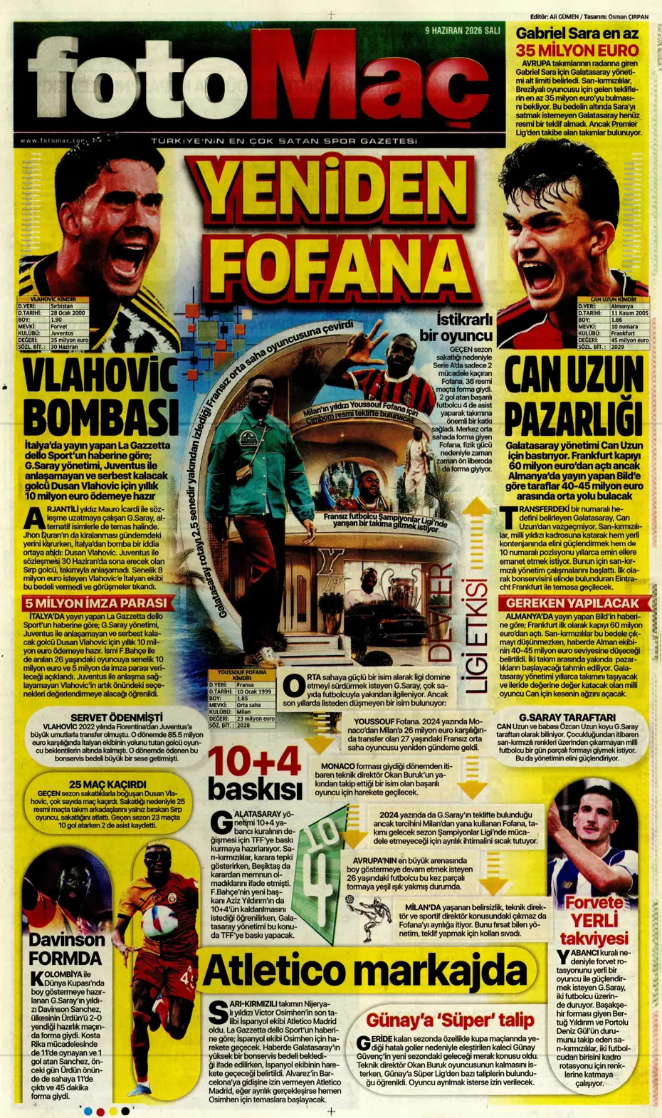 Aziz Yıldırım sonrası ilk ayrılık için İstanbul'a geliyorlar | Sporun manşetleri - 12 Aziz Yıldırım sonrası ilk ayrılık için İstanbul'a geliyorlar | Sporun manşetleri - 12