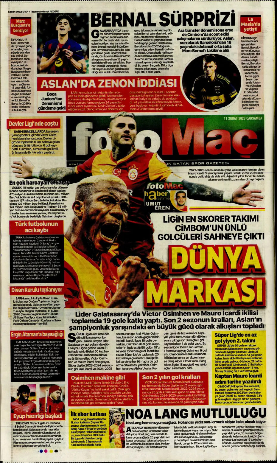 "Lemina ve Icardi için Galatasaray'dan kesin karar çıktı" | Sporun manşetleri - 5 "Lemina ve Icardi için Galatasaray'dan kesin karar çıktı" | Sporun manşetleri - 5