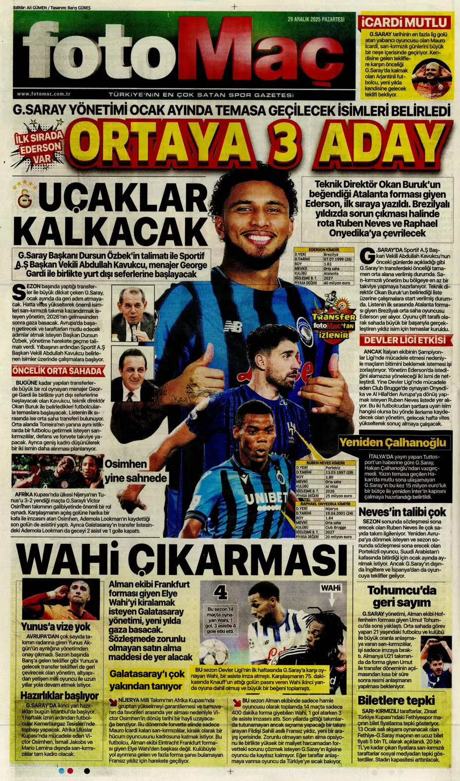 "Fenerbahçe'nin büyük umutlarla transfer ettiği isim Galatasaray'a" | Sporun manşetleri - 16