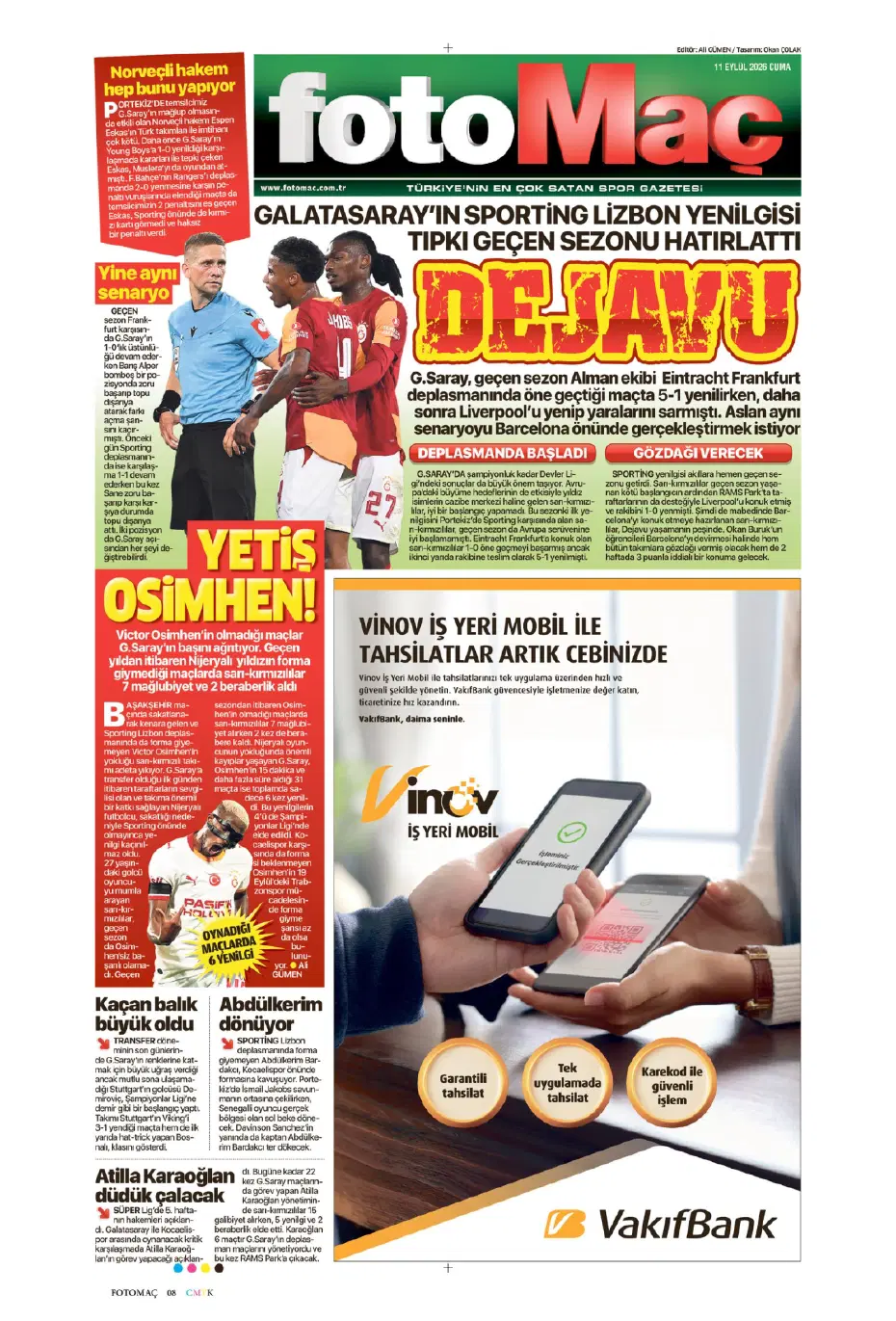 "İsmail Kartal gitti, geldi" | Sporun manşetleri - 29