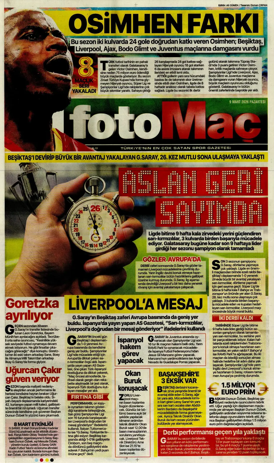 "Eller yukarı! Ben Cherif" | Sporun manşetleri - 18