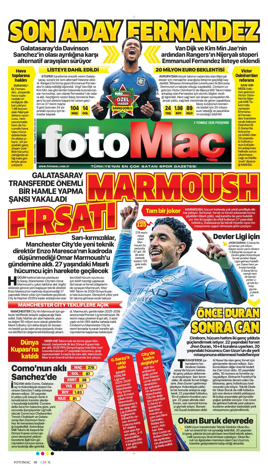 Fenerbahçe'den şok Malang Sarr kararı! Anlaşma sağlanmışken yüz çevrildi | Sporun manşetleri - 18 Fenerbahçe'den şok Malang Sarr kararı! Anlaşma sağlanmışken yüz çevrildi | Sporun manşetleri - 18