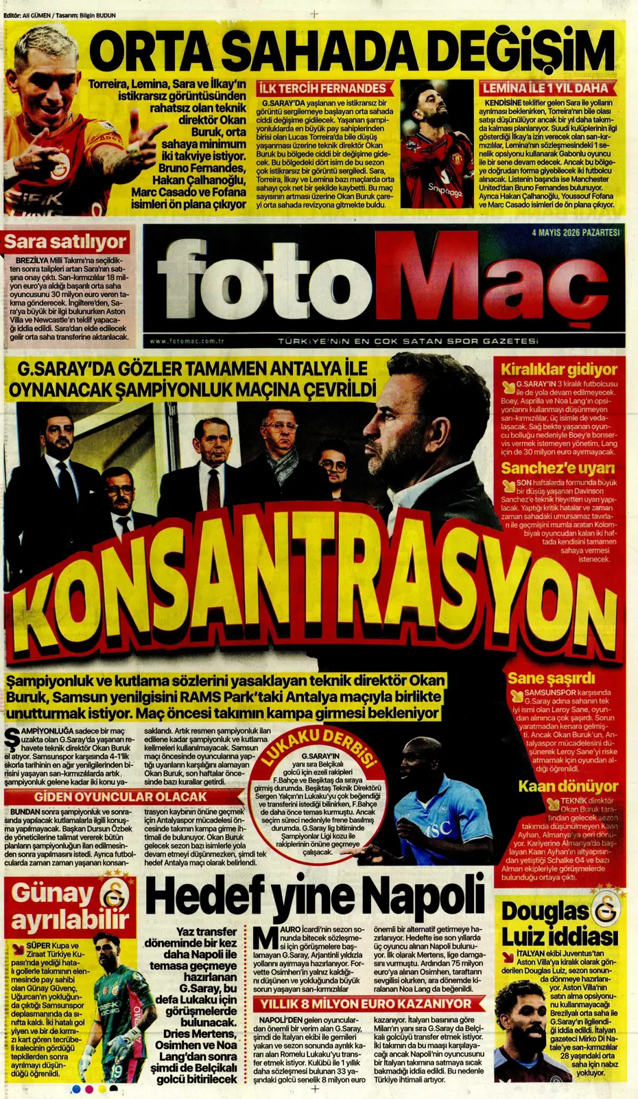 Galatasaray'da dev operasyon: Icardi'yle birlikte 7 isme güle güle | Sporun manşetleri - 19 Galatasaray'da dev operasyon: Icardi'yle birlikte 7 isme güle güle | Sporun manşetleri - 19