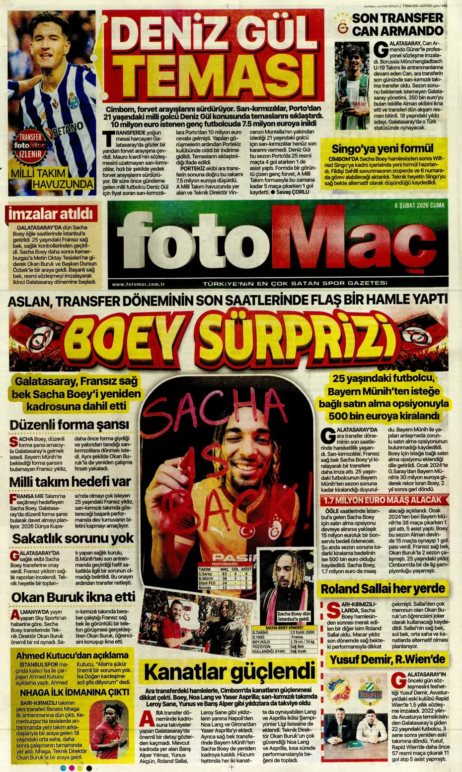 "Transferin son günü Aral Şimşir bombası" | Sporun manşetleri - 11 "Transferin son günü Aral Şimşir bombası" | Sporun manşetleri - 11