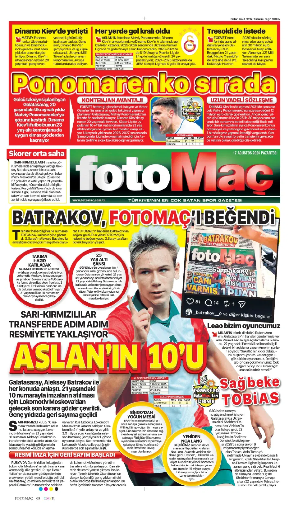 Fenerbahçe'de 2. kaptan Hakan Çalhanoğlu | Sporun manşetleri - 11 Fenerbahçe'de 2. kaptan Hakan Çalhanoğlu | Sporun manşetleri - 11