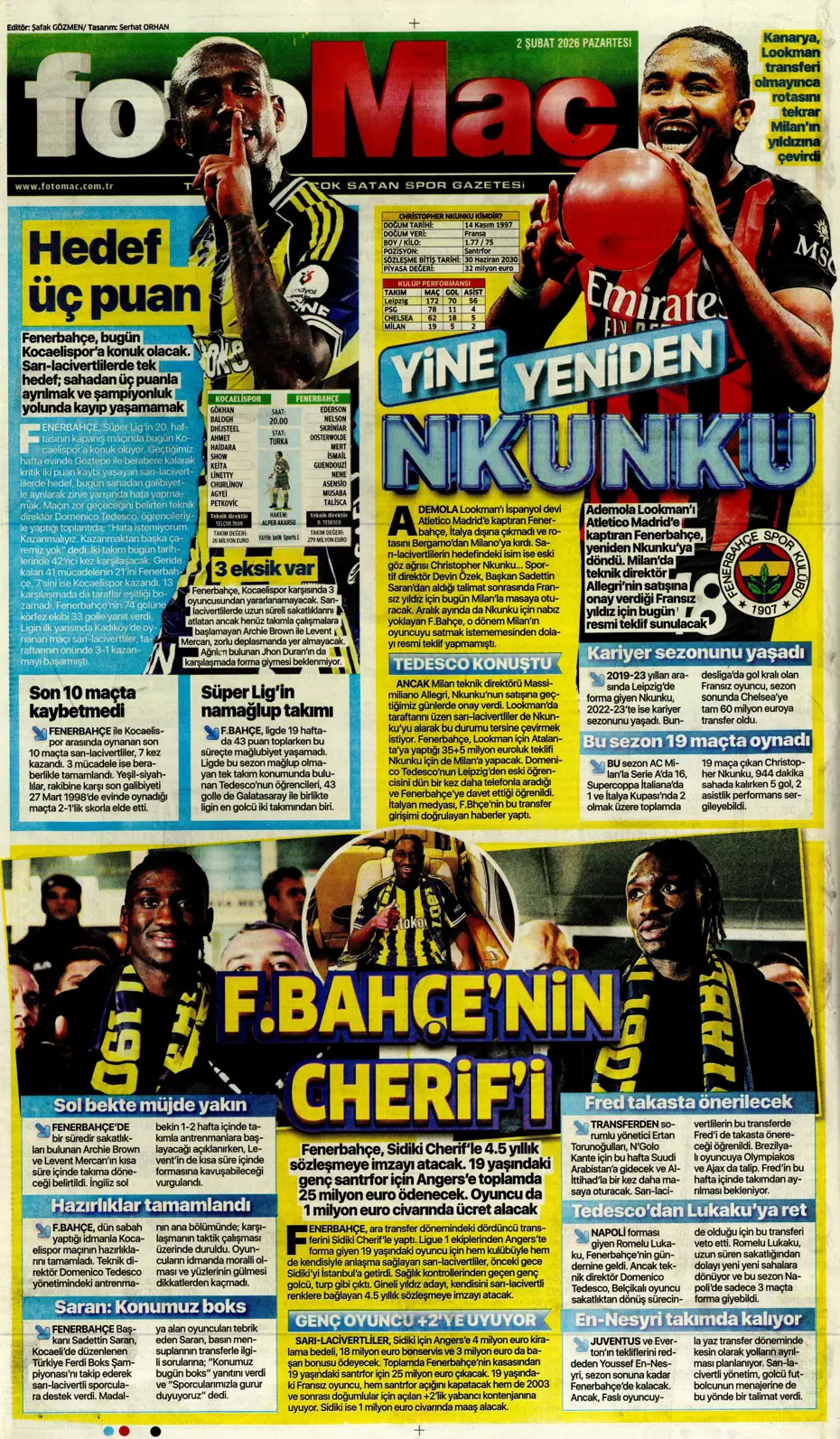 "Lookman peşinata kurban gitti" | Sporun manşetleri - 13