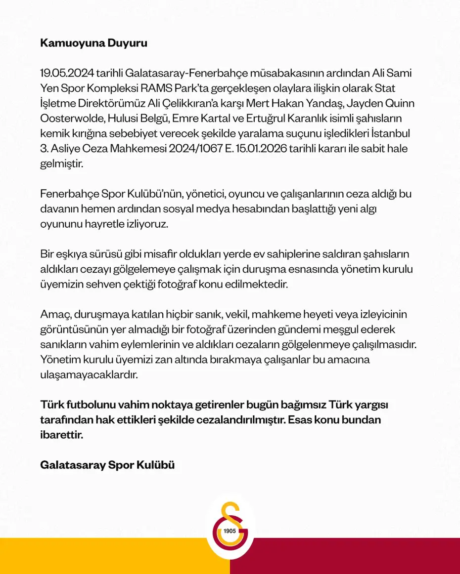 Galatasaray'dan Fenerbahçe'ye cevap: "Eşkıya sürüsü gibi..." - 2