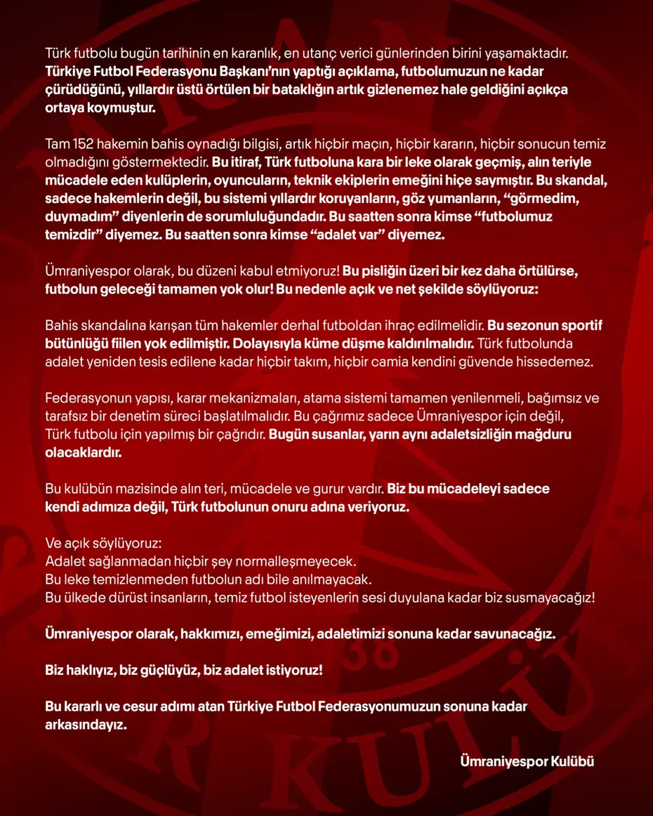Bahis skandalının ardından TFF'ye flaş talep: "Küme düşme kaldırılsın" - 2