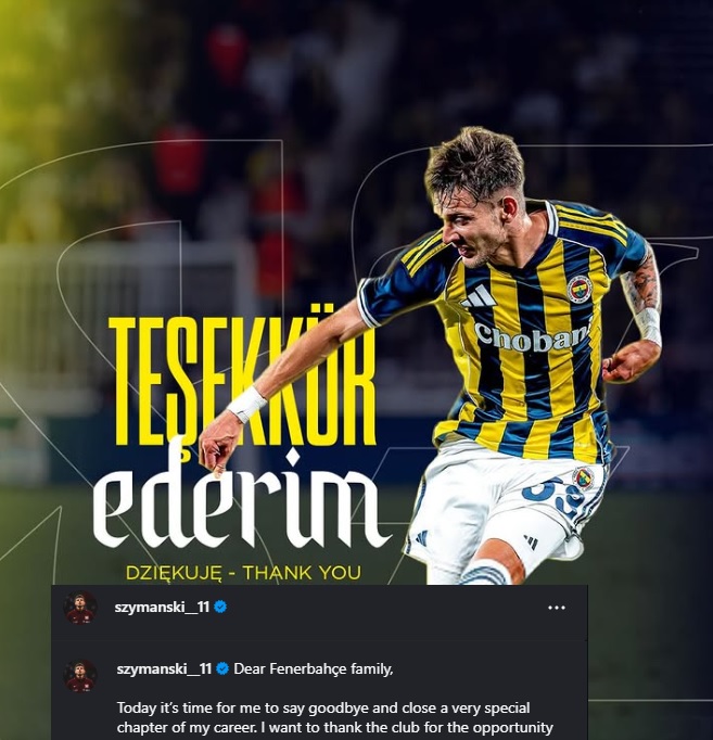 Sebastian Szymanski veda etti: Fenerbahçe yeni takımını açıkladı - 2