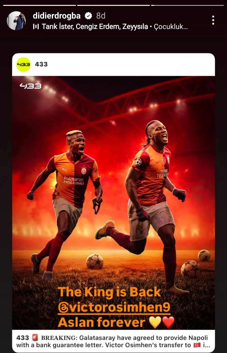 Didier Drogba'dan Victor Osimhen paylaşımı!
