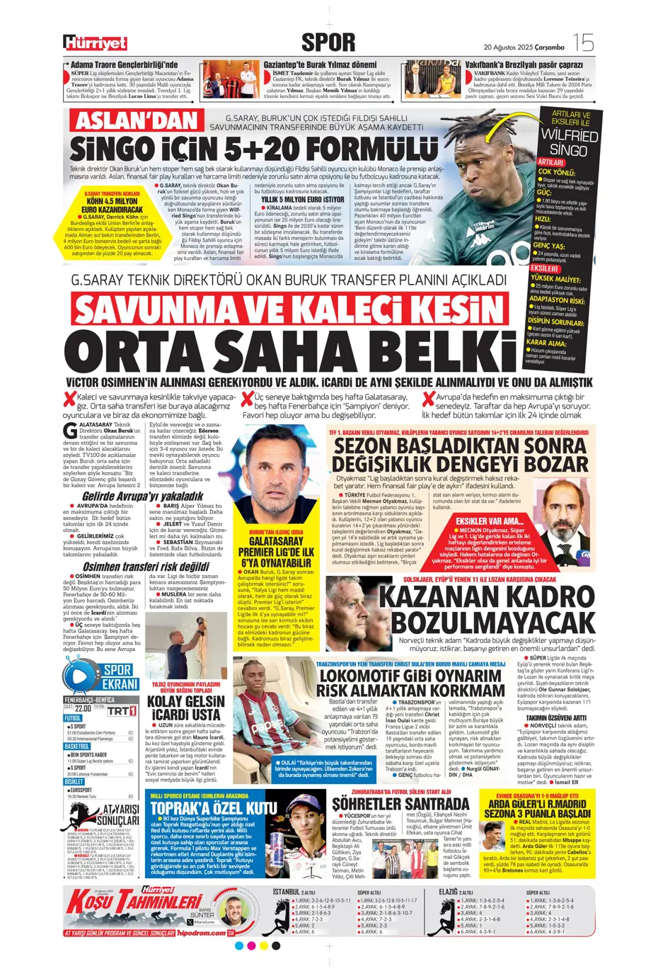 "Fenerbahçe'den Nene sonrası bir transfer daha" | Sporun manşetleri - 18