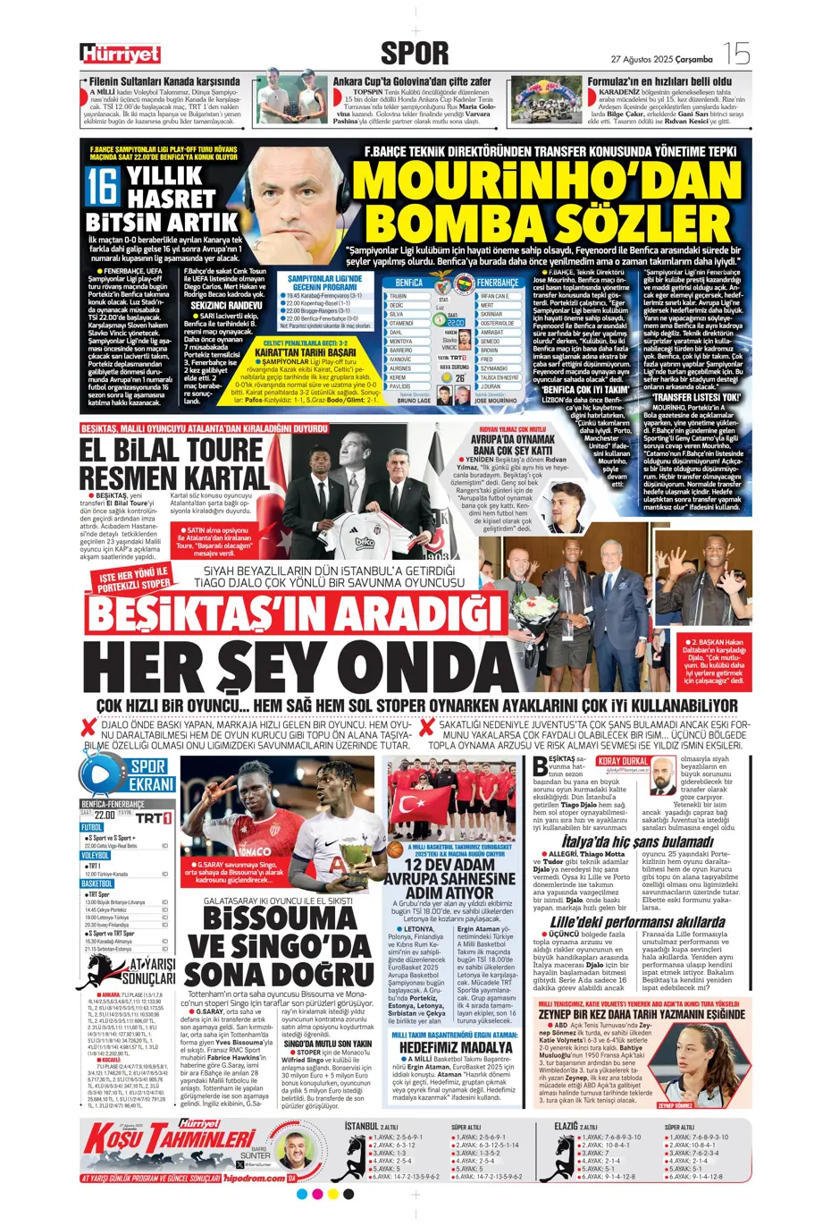 "Fenerbahçe'den 850 milyon euroluk tarihi hamle" | Sporun manşetleri - 16
