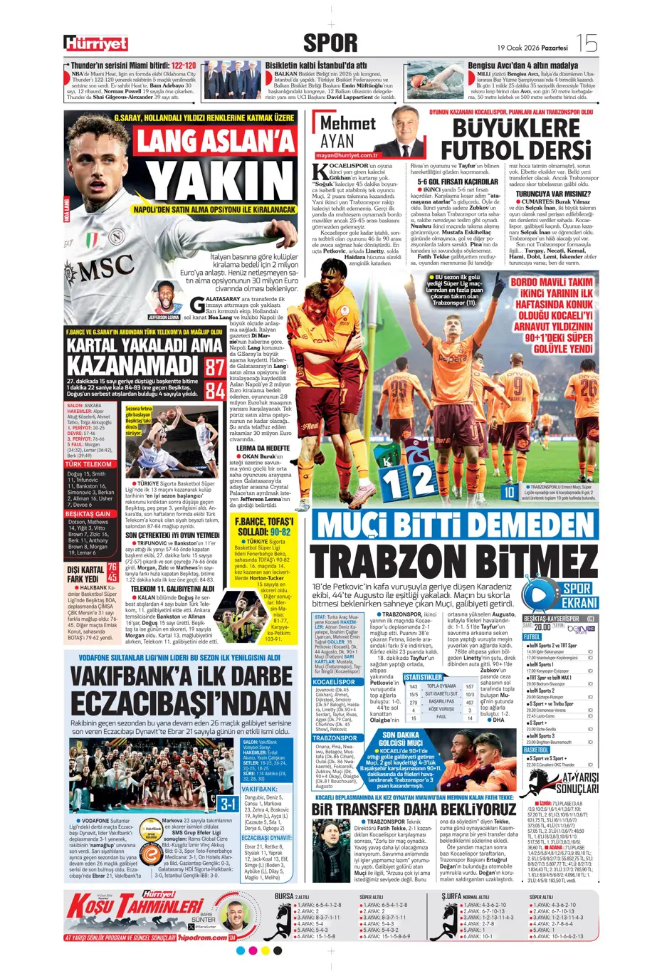 "Sonunda Maestro bombası patlıyor" | Sporun manşetleri - 23