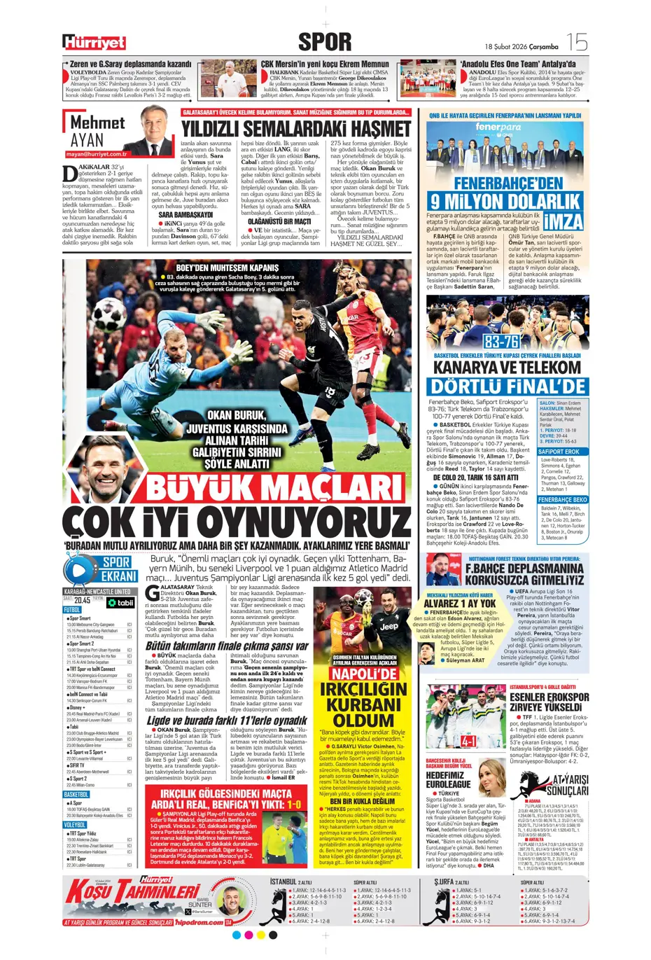 "Aslan Juve'yi perişan etti" | Sporun manşetleri - 11