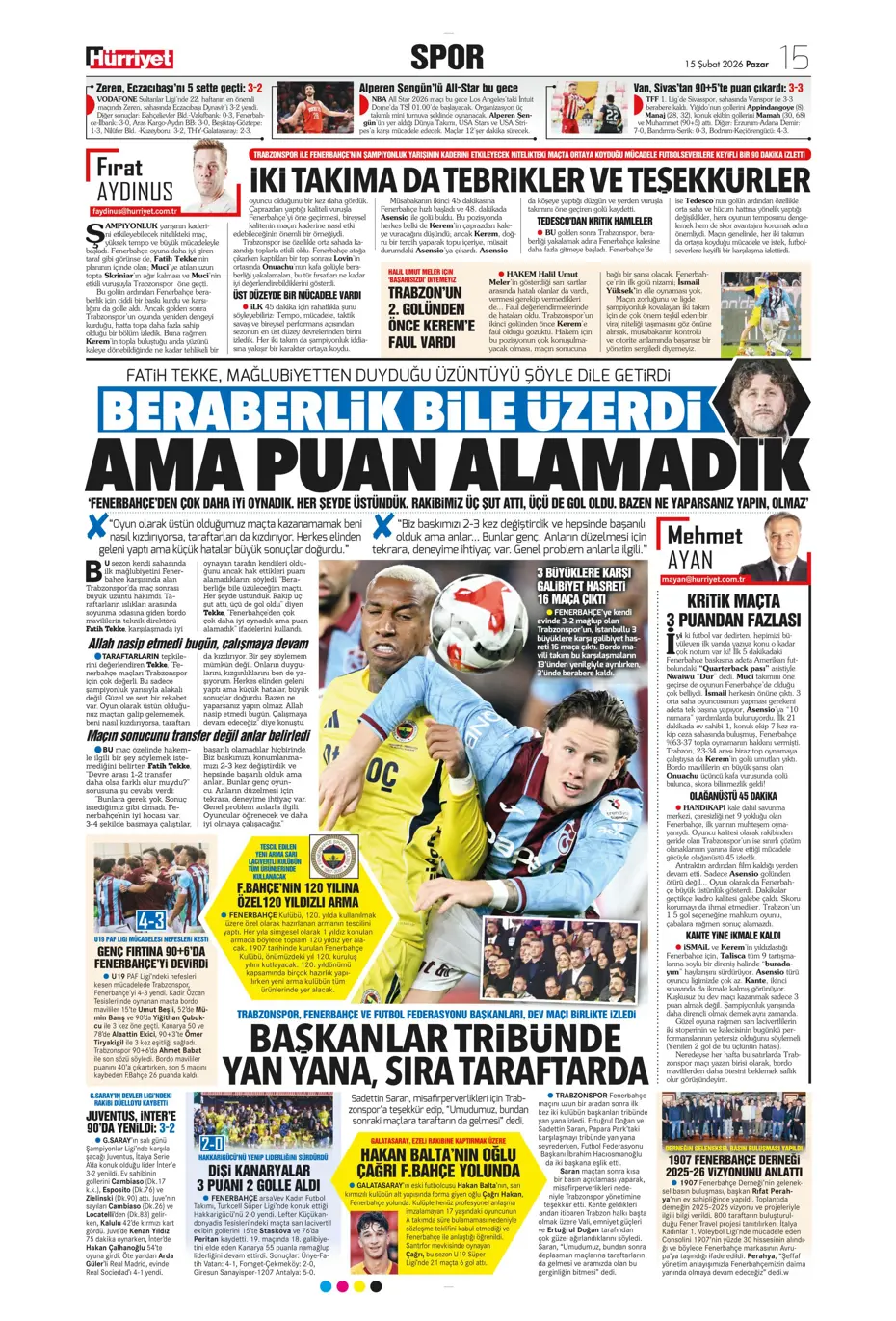 "Eyvah! Galatasaray'da Yunus Akgün endişesi" | Sporun manşetleri - 22 "Eyvah! Galatasaray'da Yunus Akgün endişesi" | Sporun manşetleri - 22