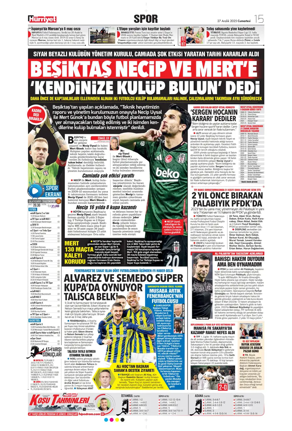 "Fenerbahçe'de 7 ayrılık birden" | Sporun manşetleri - 11 "Fenerbahçe'de 7 ayrılık birden" | Sporun manşetleri - 11