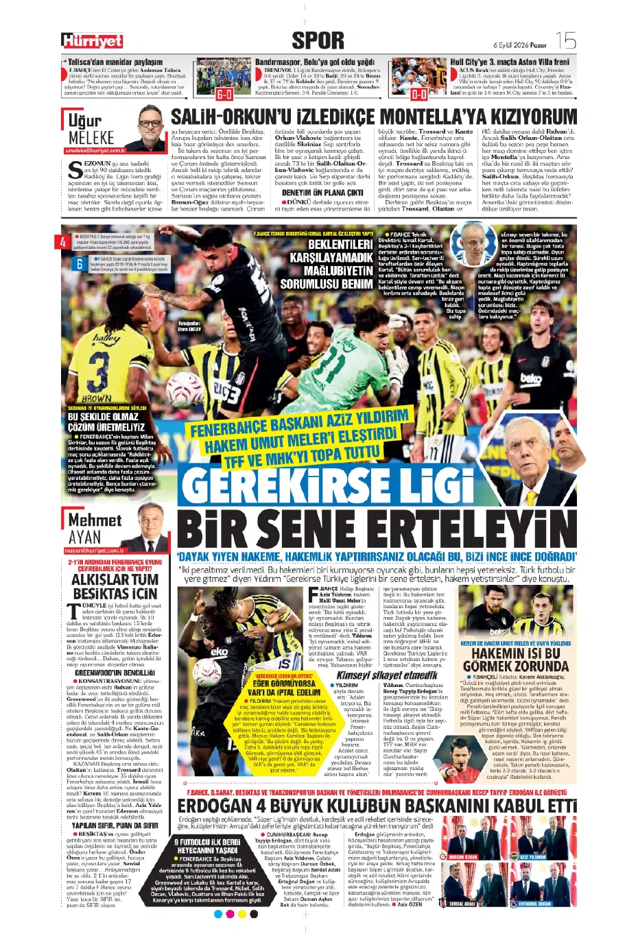 "Kadıköy'ün kralı Kartal" | Sporun manşetleri - 6 "Kadıköy'ün kralı Kartal" | Sporun manşetleri - 6