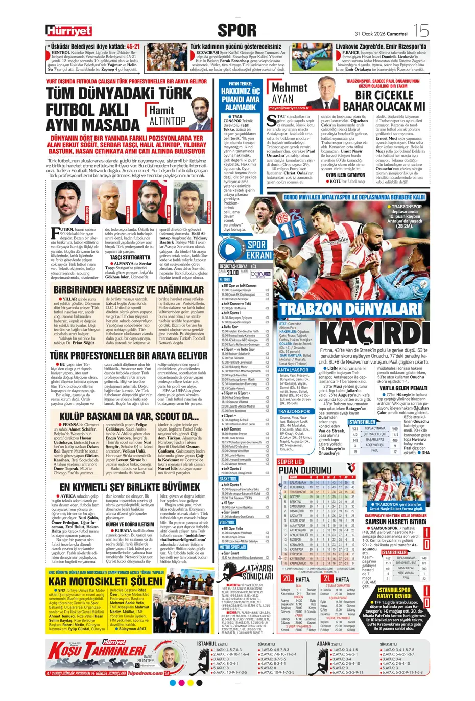 "Lookman, Fenerbahçe'de" | Sporun manşetleri - 15