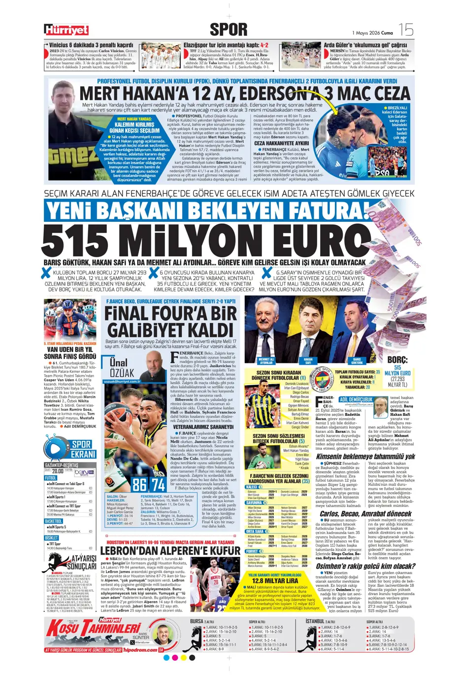 Fenerbahçe'den Salah bombası: Görüşme yapıldı | Sporun manşetleri - 16 Fenerbahçe'den Salah bombası: Görüşme yapıldı | Sporun manşetleri - 16