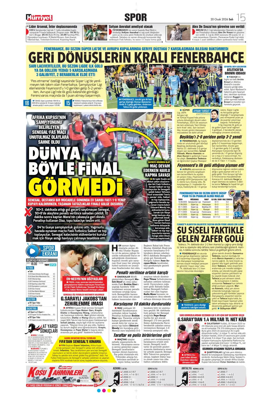 "Fenerbahçe'de 10 milyon euroya 2 senelik imza" | Sporun manşetleri  - 9