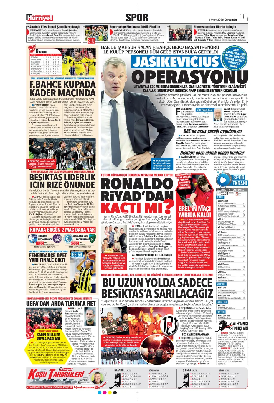 "Anlaşma tamam, sezon sonunda Fenerbahçe'den ayrılıyor" | Sporun manşetleri - 14 "Anlaşma tamam, sezon sonunda Fenerbahçe'den ayrılıyor" | Sporun manşetleri - 14