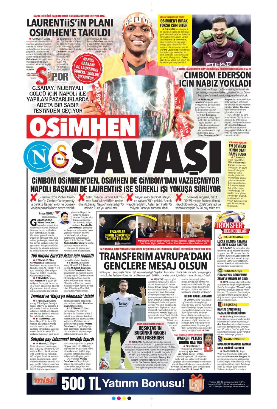 "Sofyan Amrabat'tan şok eden tavır" | Sporun manşetleri - 18