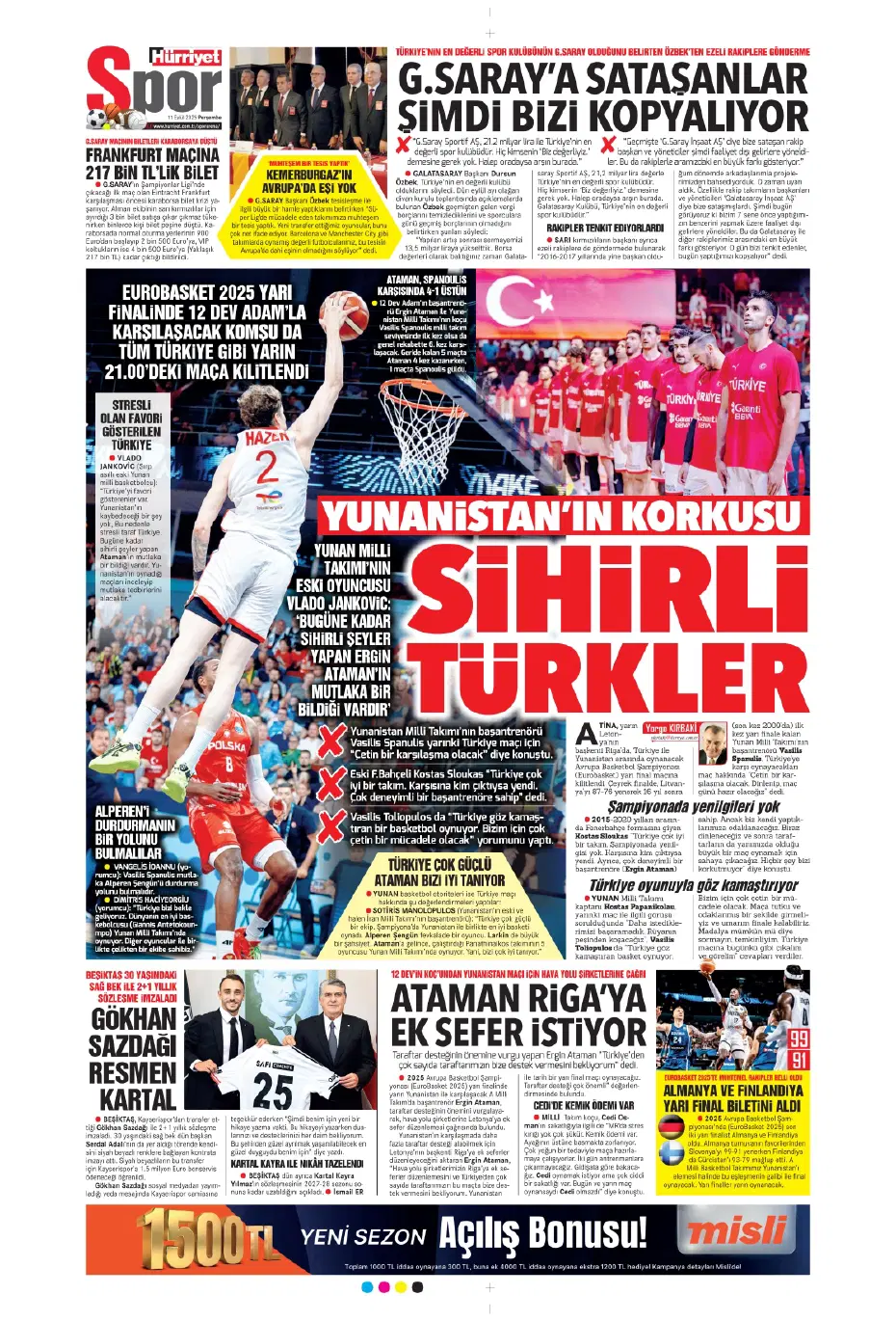 "Laporte ile mutlu son" | Sporun manşetleri - 17
