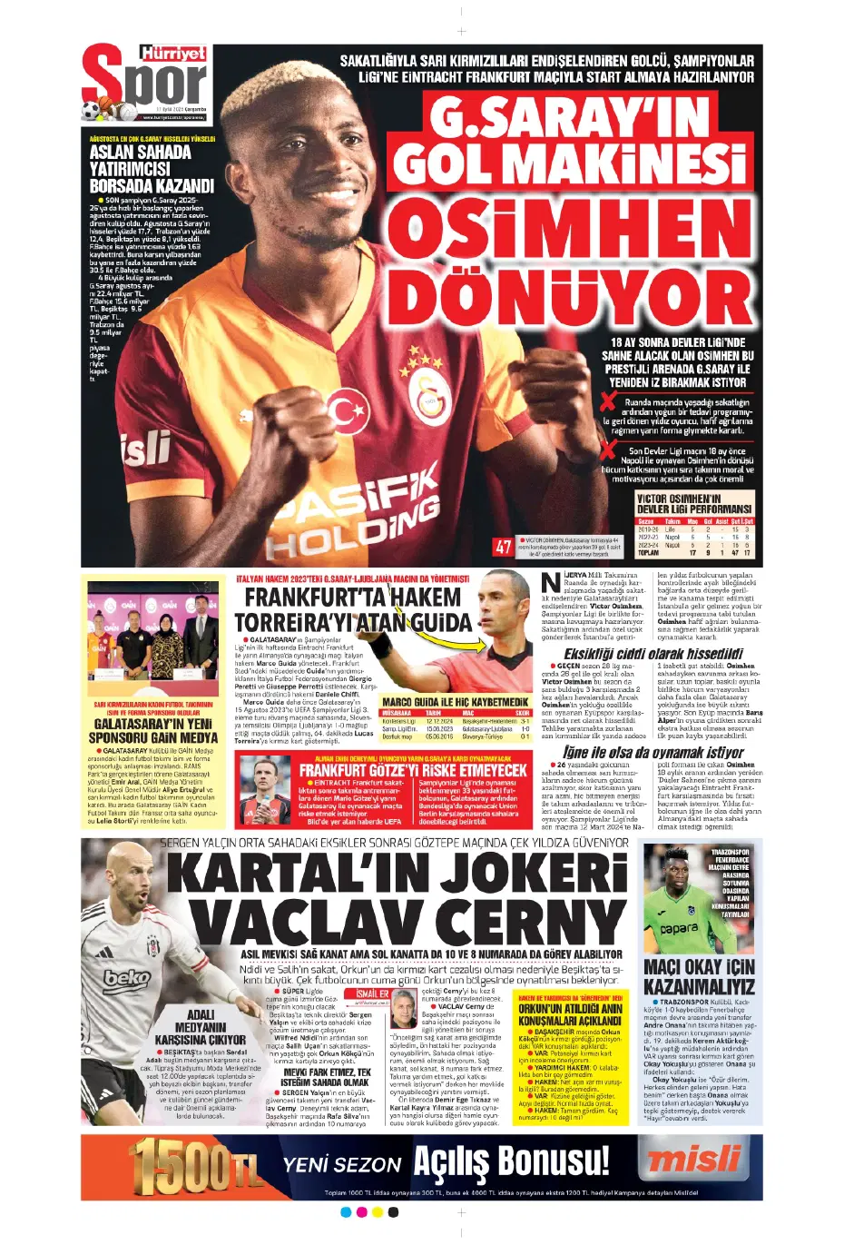 "Okan Buruk'un İlkay-Sane planı" | Sporun manşetleri - 12