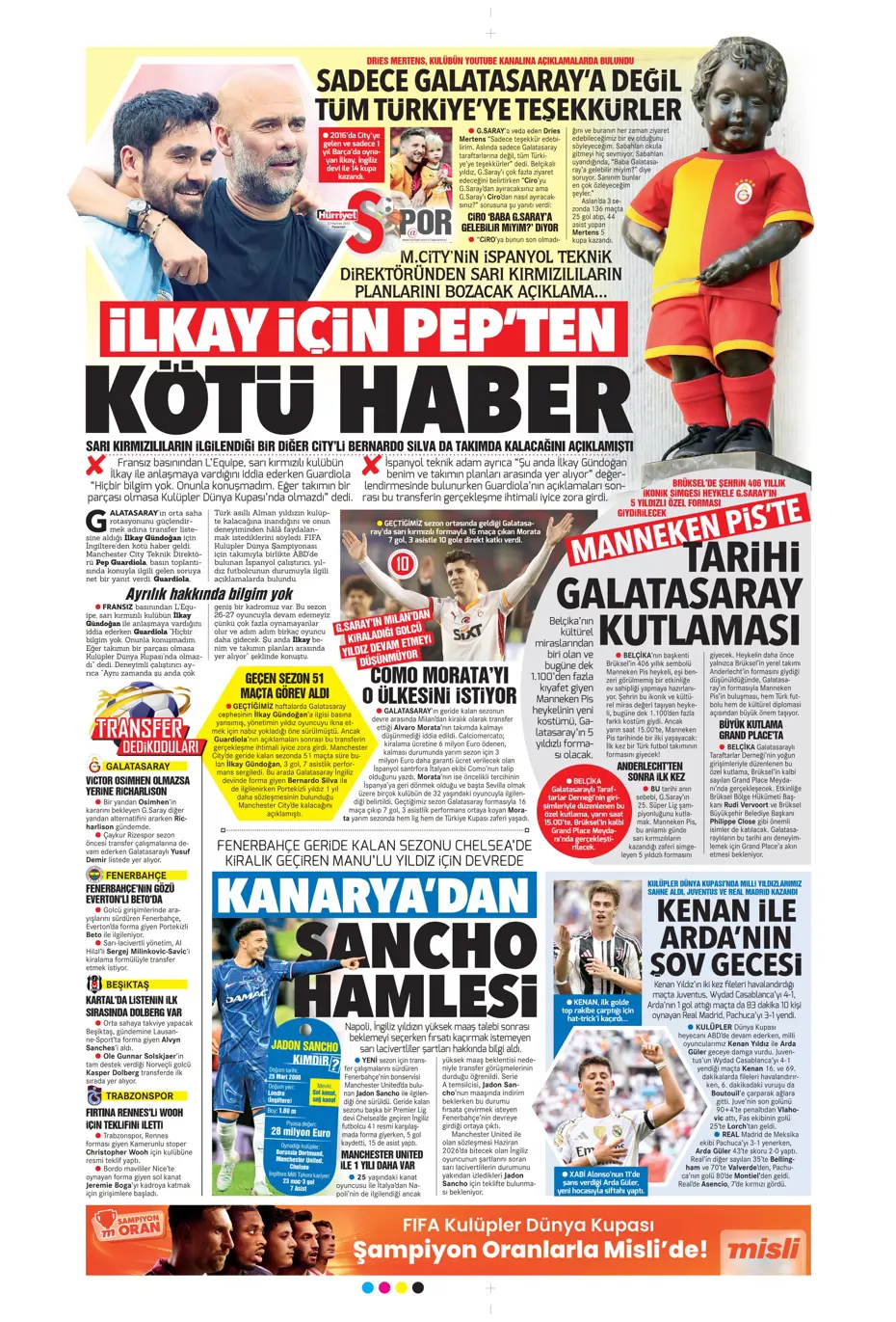 "Fenerbahçe'den Jadon Sancho bombası" | Sporun manşetleri - 18