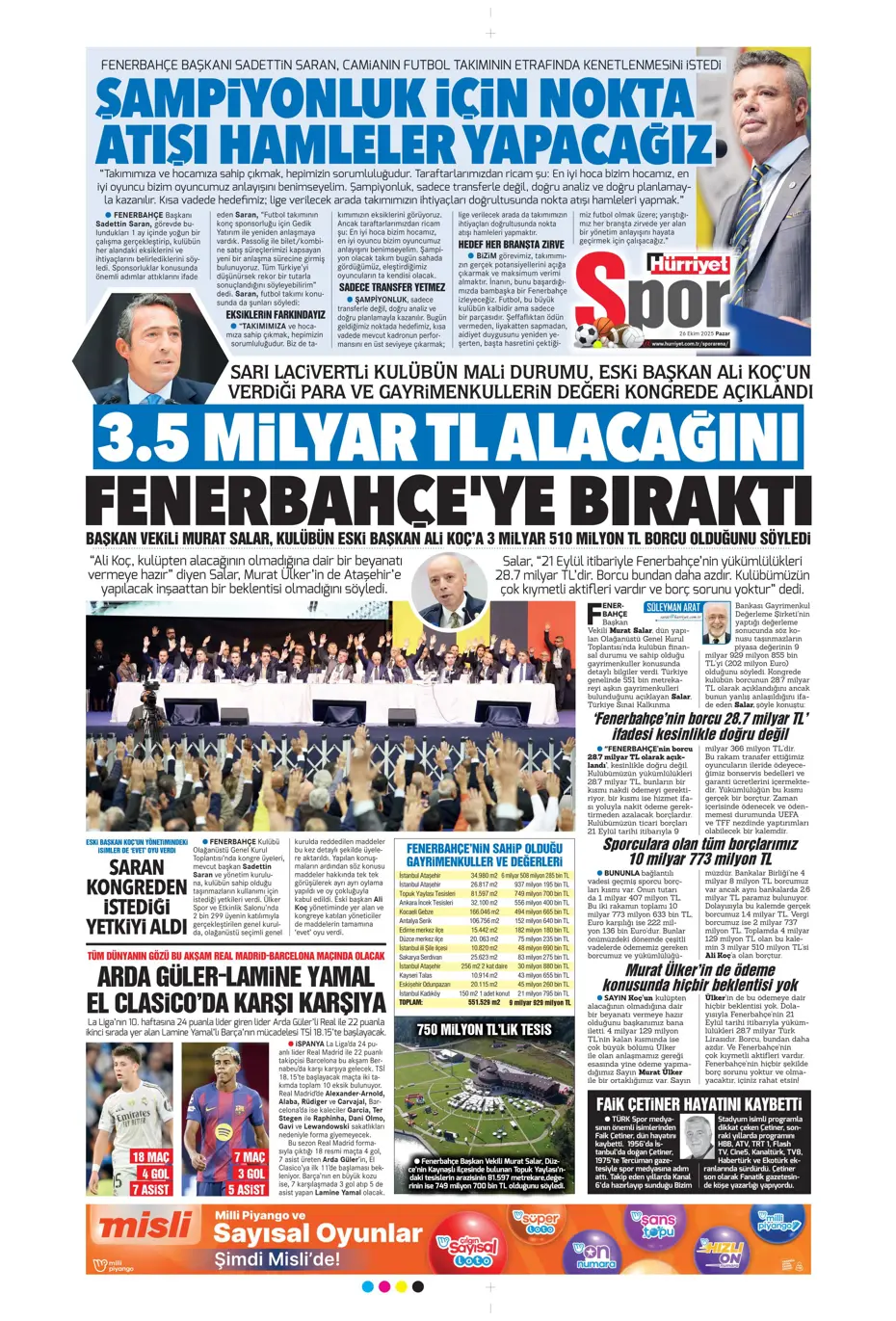 "Fenerbahçe'ye gol makinesi Sörloth" | Sporun manşetleri - 18 "Fenerbahçe'ye gol makinesi Sörloth" | Sporun manşetleri - 18