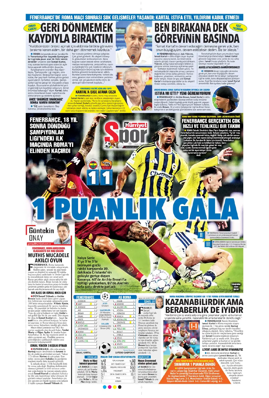 "İsmail Kartal gitti, geldi" | Sporun manşetleri - 11