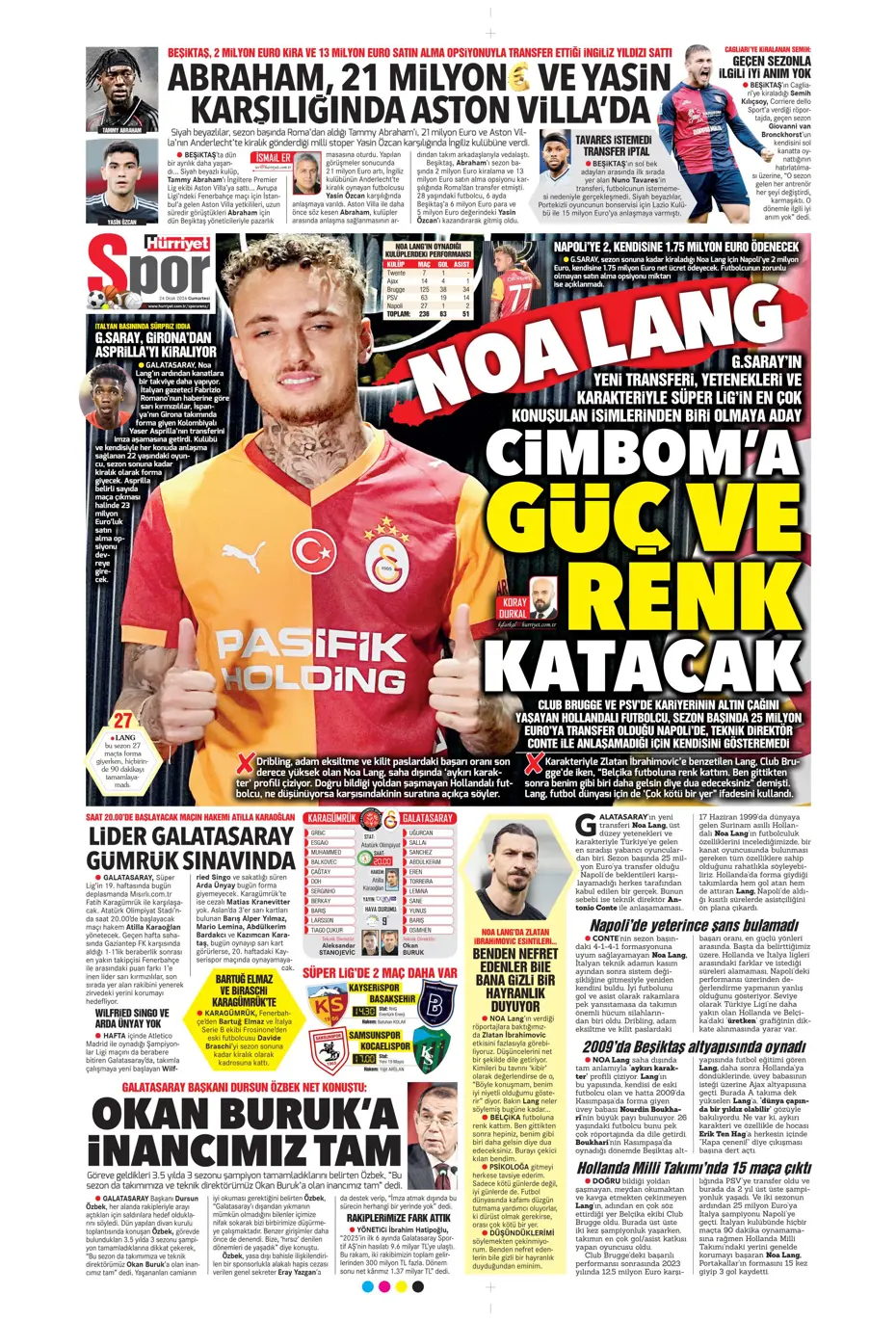 "Yaser Asprilla, Galatasaray'da" | Sporun manşetleri - 16