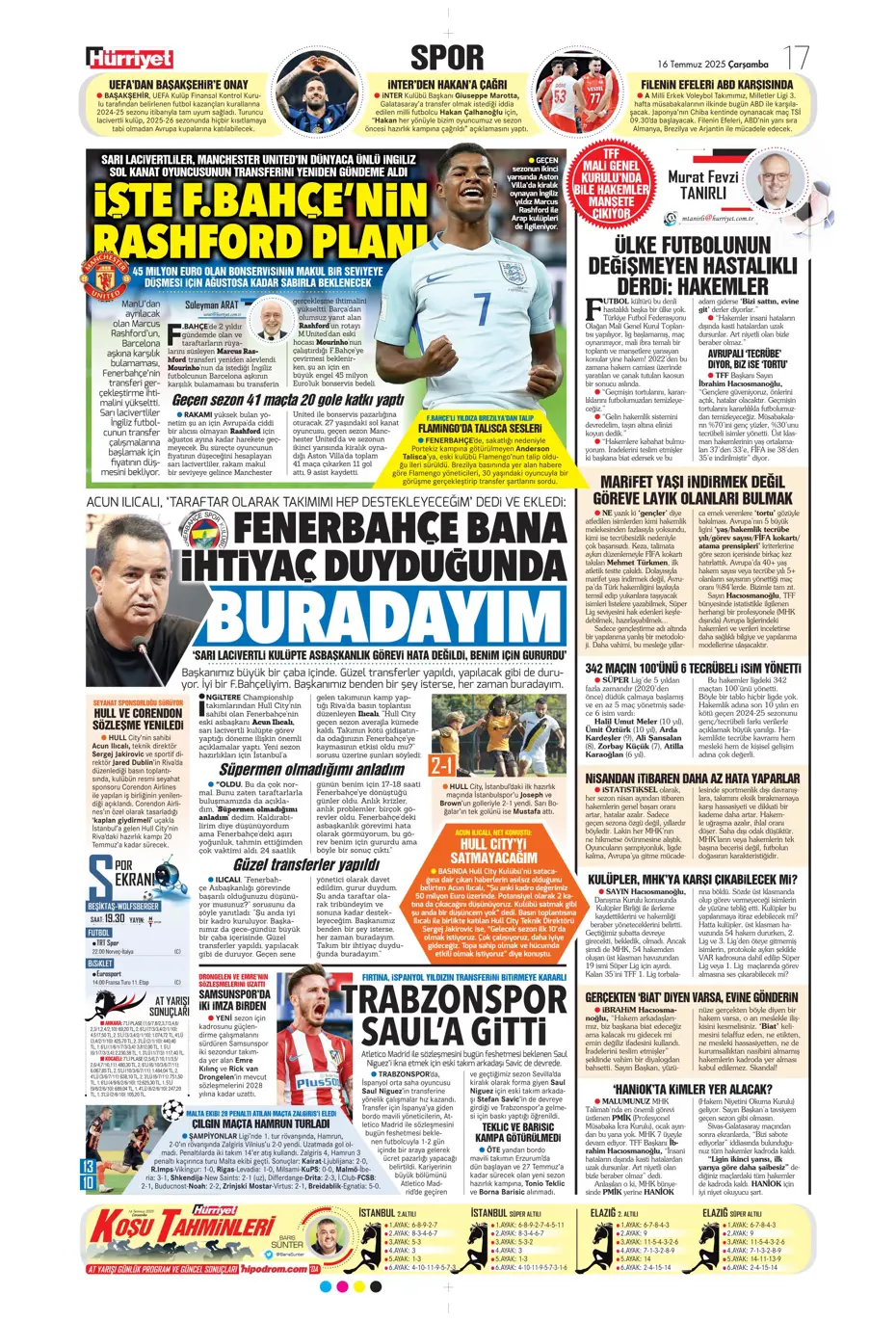 "Sofyan Amrabat'tan şok eden tavır" | Sporun manşetleri - 17