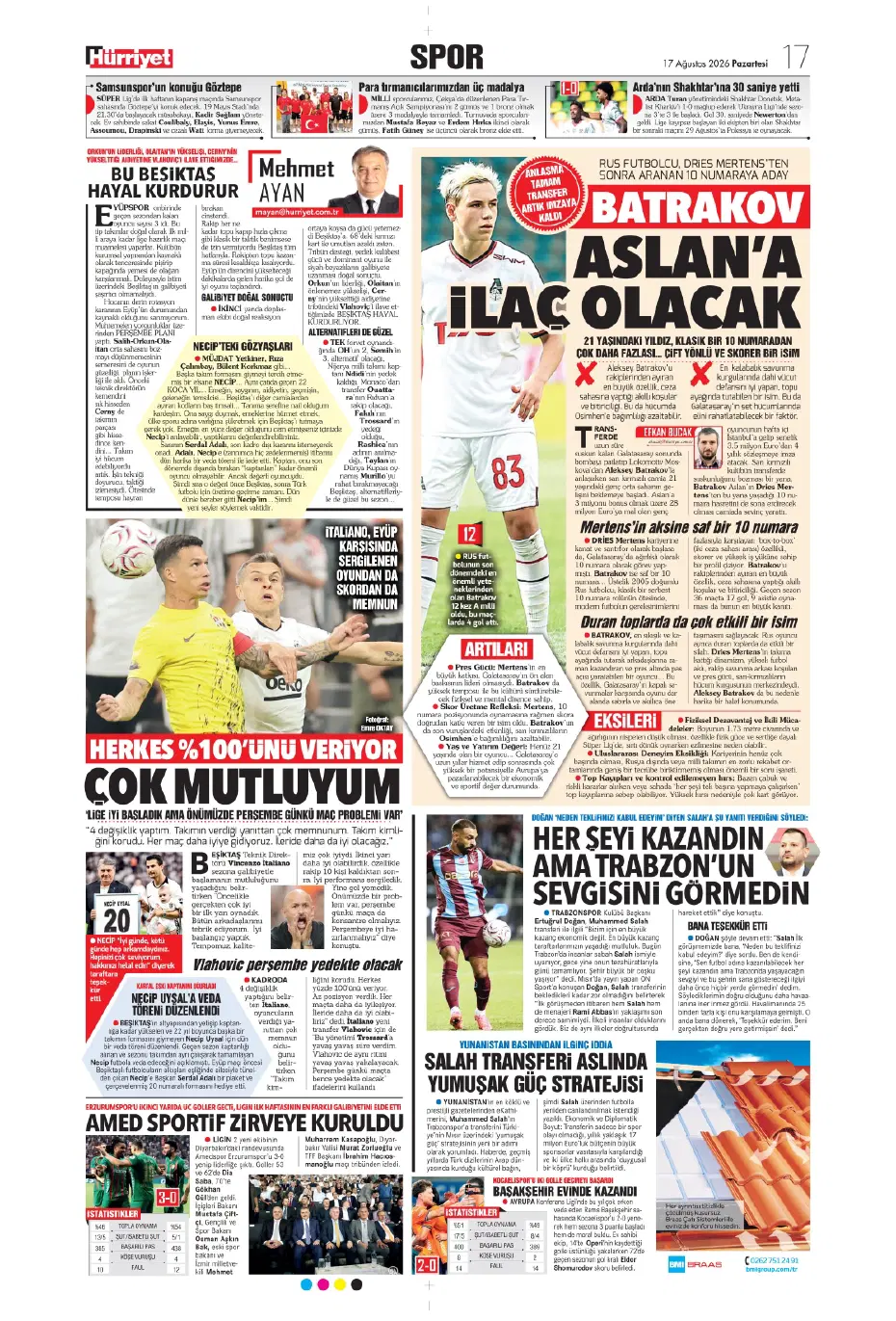 Fenerbahçe'de 2. kaptan Hakan Çalhanoğlu | Sporun manşetleri - 7 Fenerbahçe'de 2. kaptan Hakan Çalhanoğlu | Sporun manşetleri - 7