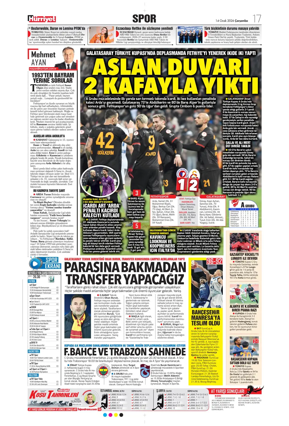 "N'Golo Kante Fenerbahçe'de" | Sporun manşetleri - 18