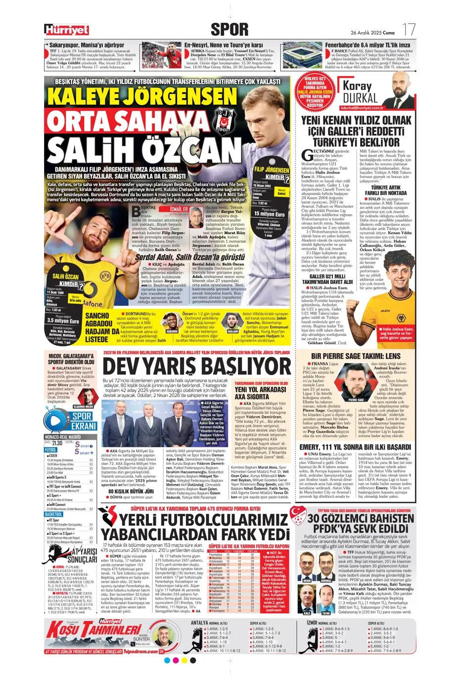 "Kerem Aktürkoğlu'na beklenmedik talip çıktı" | Sporun manşetleri - 16