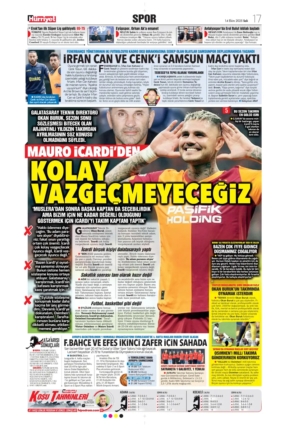 "Beşiktaş'ta İrfan Can Kahveci sürprizi" | Sporun manşetleri - 16 "Beşiktaş'ta İrfan Can Kahveci sürprizi" | Sporun manşetleri - 16