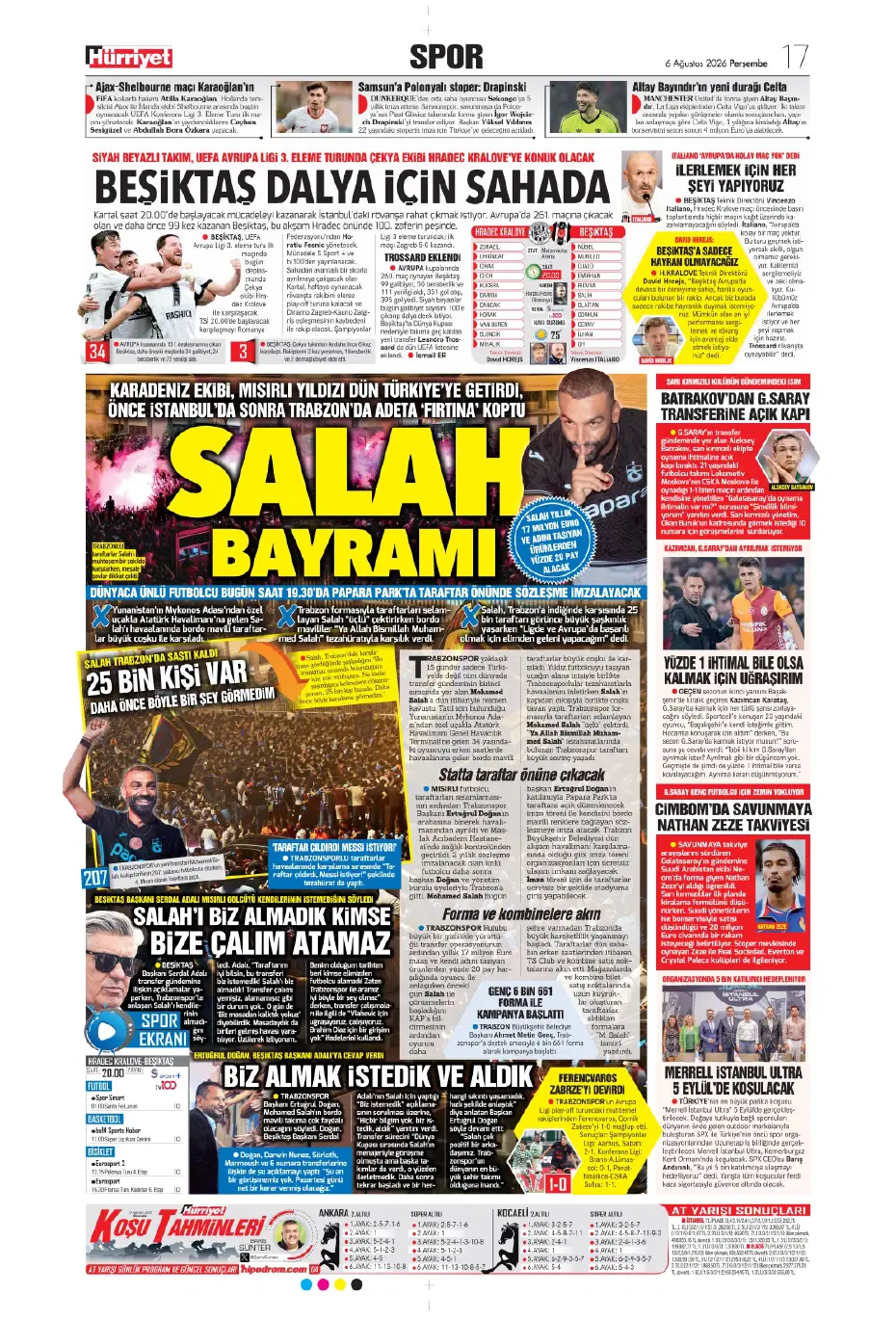 Tüm dünya Salah ve Trabzonspor'u konuşuyor | Sporun manşetleri - 2 Tüm dünya Salah ve Trabzonspor'u konuşuyor | Sporun manşetleri - 2