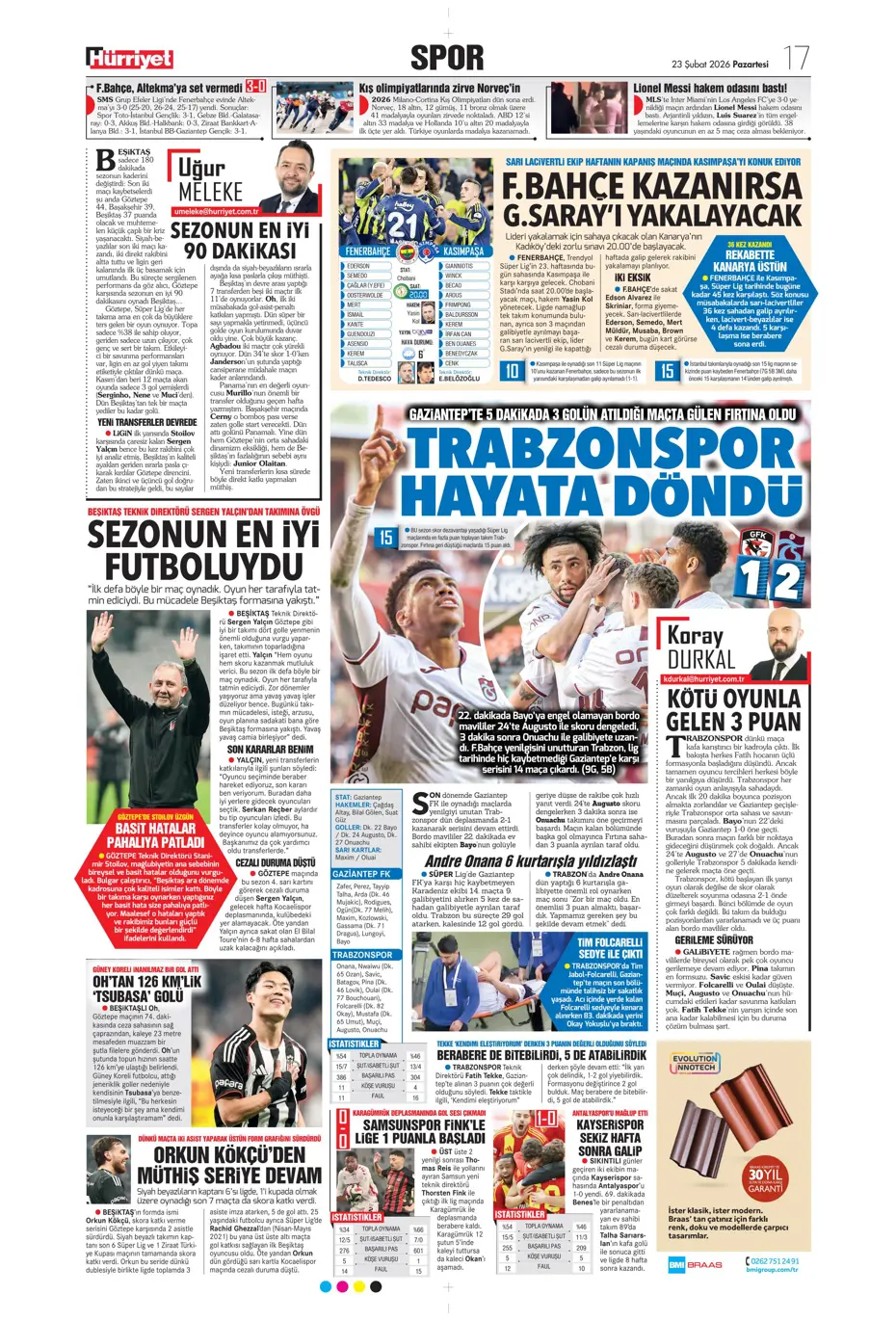 "Fenerbahçe'ye Galatasaray dopingi: Whatsapp grubunda bayram havası" | Sporun manşetleri - 18 "Fenerbahçe'ye Galatasaray dopingi: Whatsapp grubunda bayram havası" | Sporun manşetleri - 18