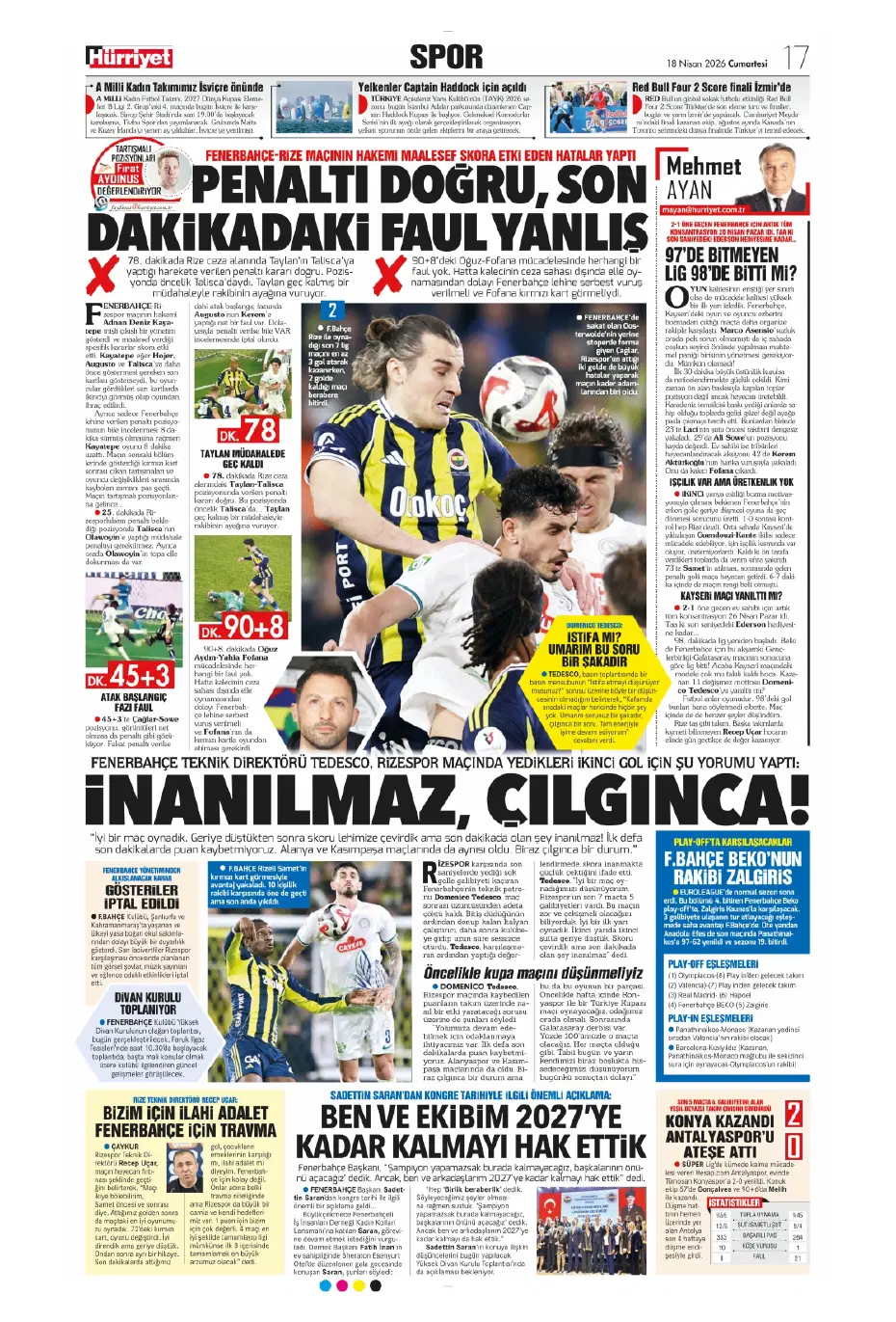 Ederson acı son | Sporun manşetleri - 23