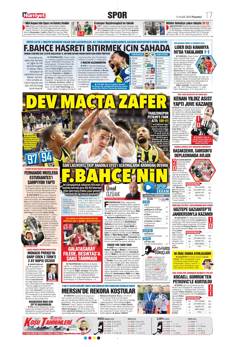 "Tedesco 8 ismi sildi, Fenerbahçe gönderiyor" | Sporun manşetleri - 16