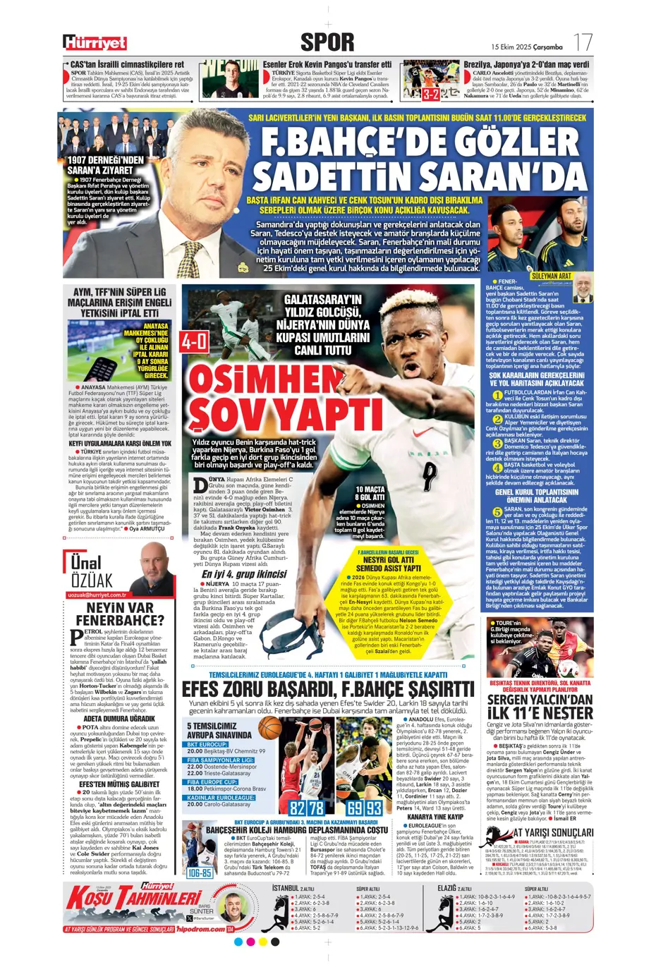 "Gürcistan'a dünyayı dar ettik" | Sporun manşetleri - 19