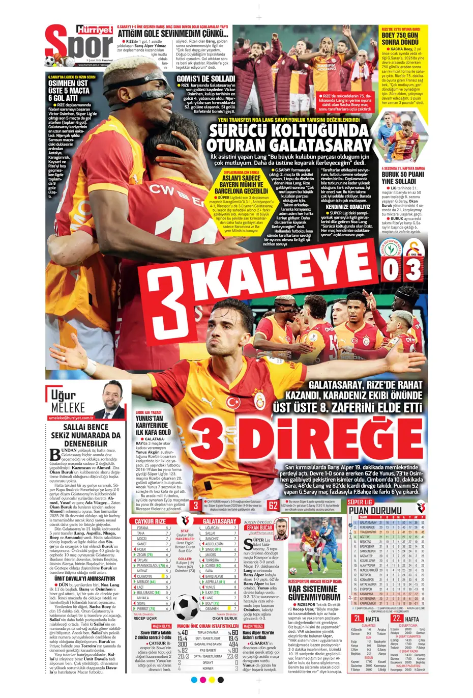 "Galatasaray'da yeni sezonun ilk transferi şimdiden belli" | Sporun manşetleri - 31