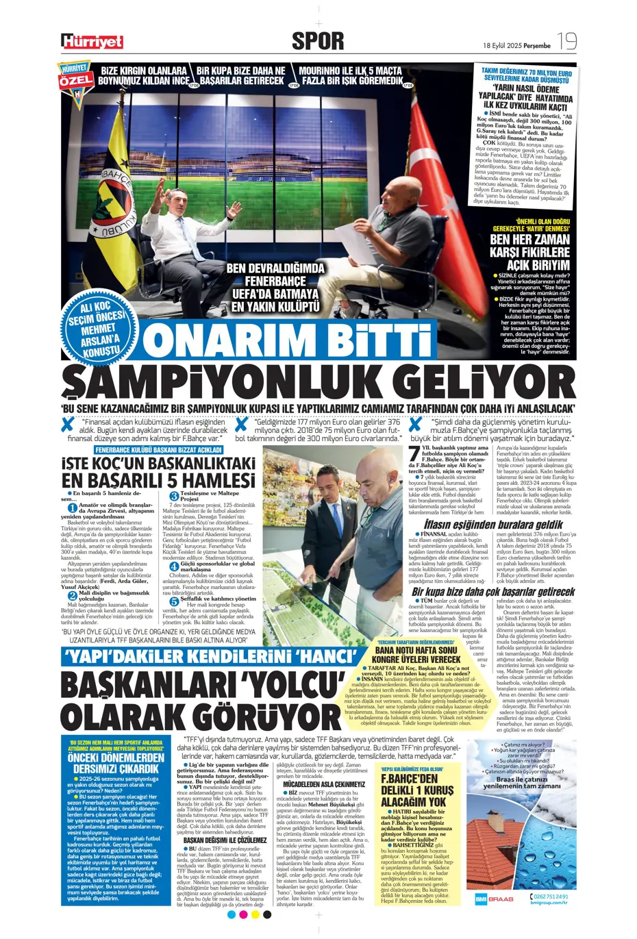 "Fenerbahçe 'Can' evinden vuruldu" | Sporun manşetleri - 12