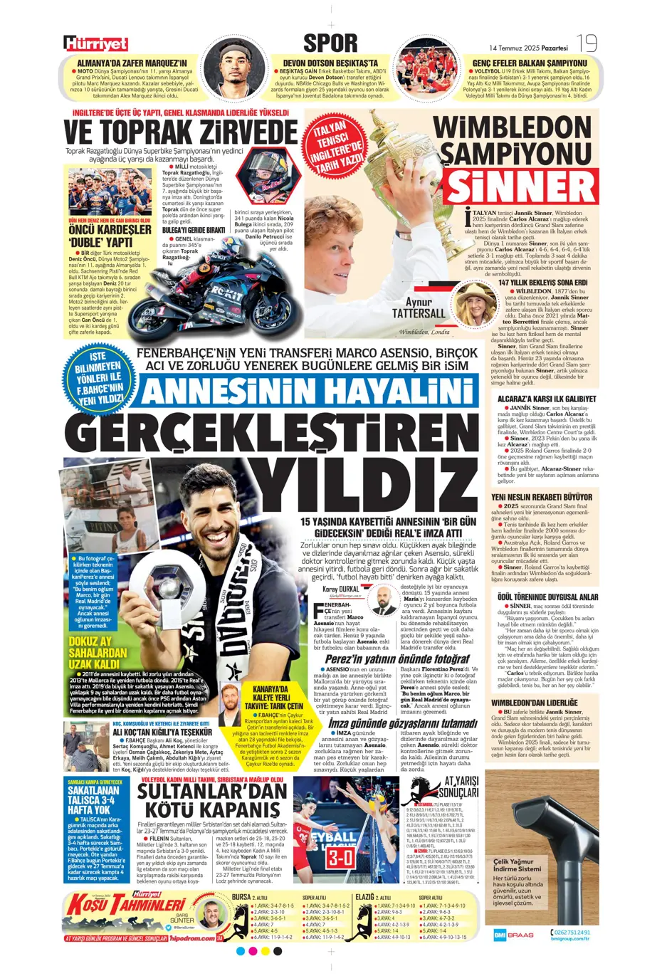 "Marco Asensio Fenerbahçe'de" | Sporun manşetleri - 16