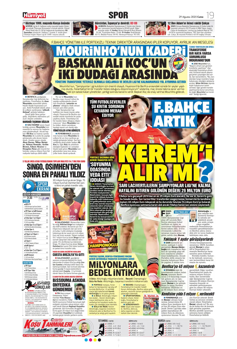 "Avrupa da gitti Solskjaer de" | Sporun manşetleri - 19