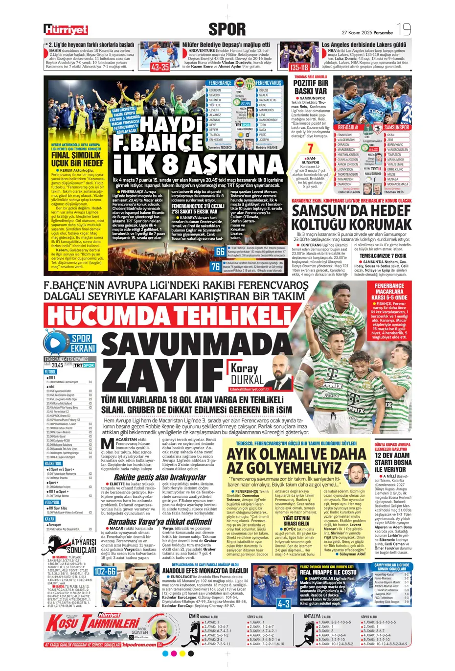 "Galatasaray'ı FIFA virüsü sardı" | Sporun manşetleri - 16