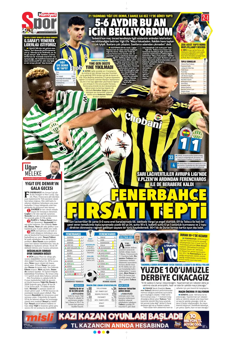 "Avrupa'nın lideri Samsunspor" | Sporun manşetleri - 17
