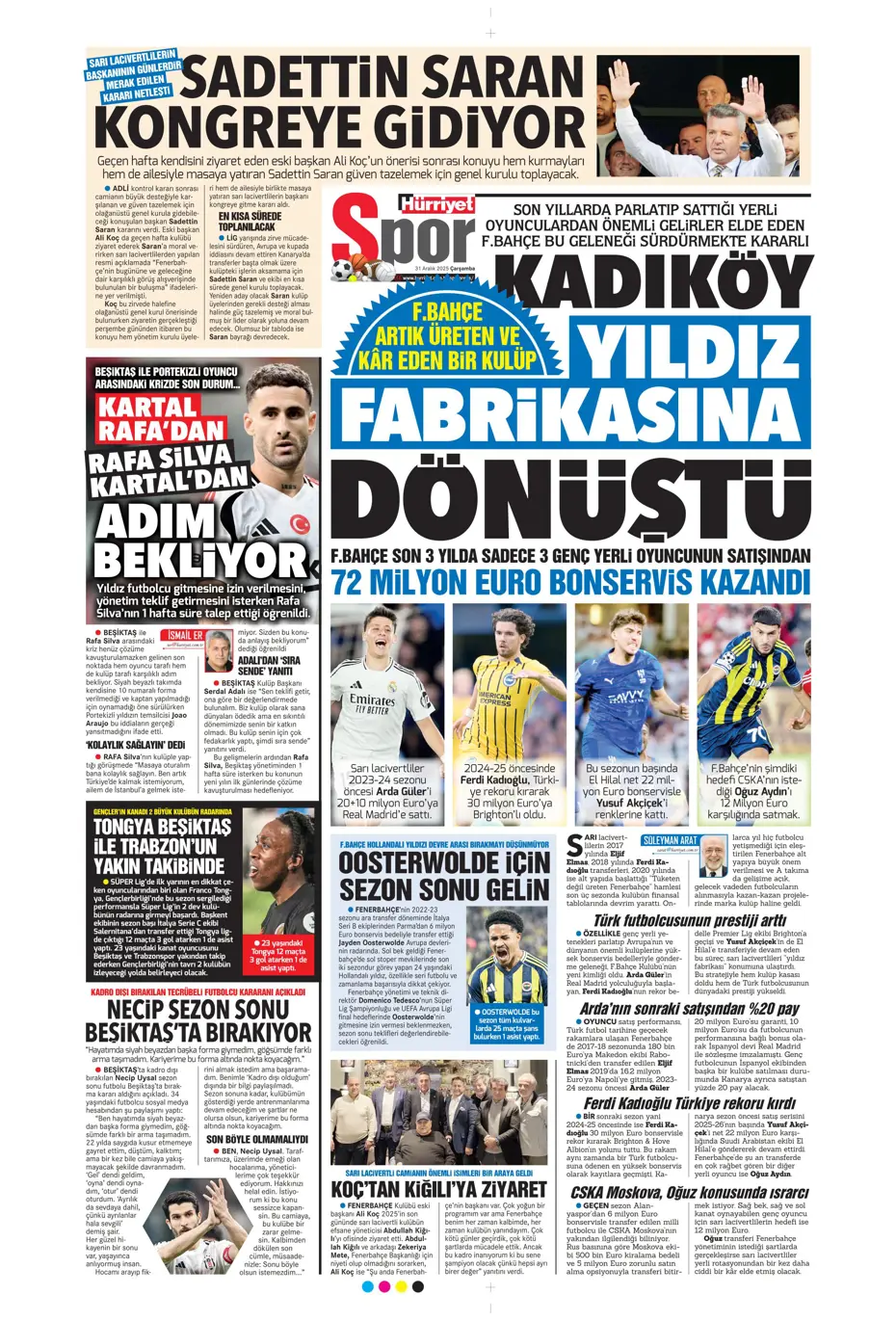 "Rafa Silva'nın yerine bomba isim geliyor" | Sporun manşetleri - 23