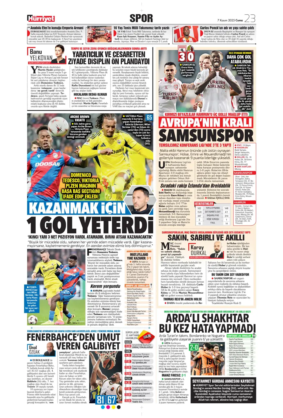 "Hakem Fenerbahçe'nin 2 puanını çaldı" | Sporun manşetleri - 18